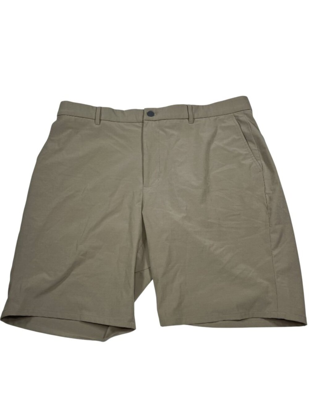 Johnnie O Mens Beige Mulligan Golf Chino Shorts Size 38 Performance Stretch